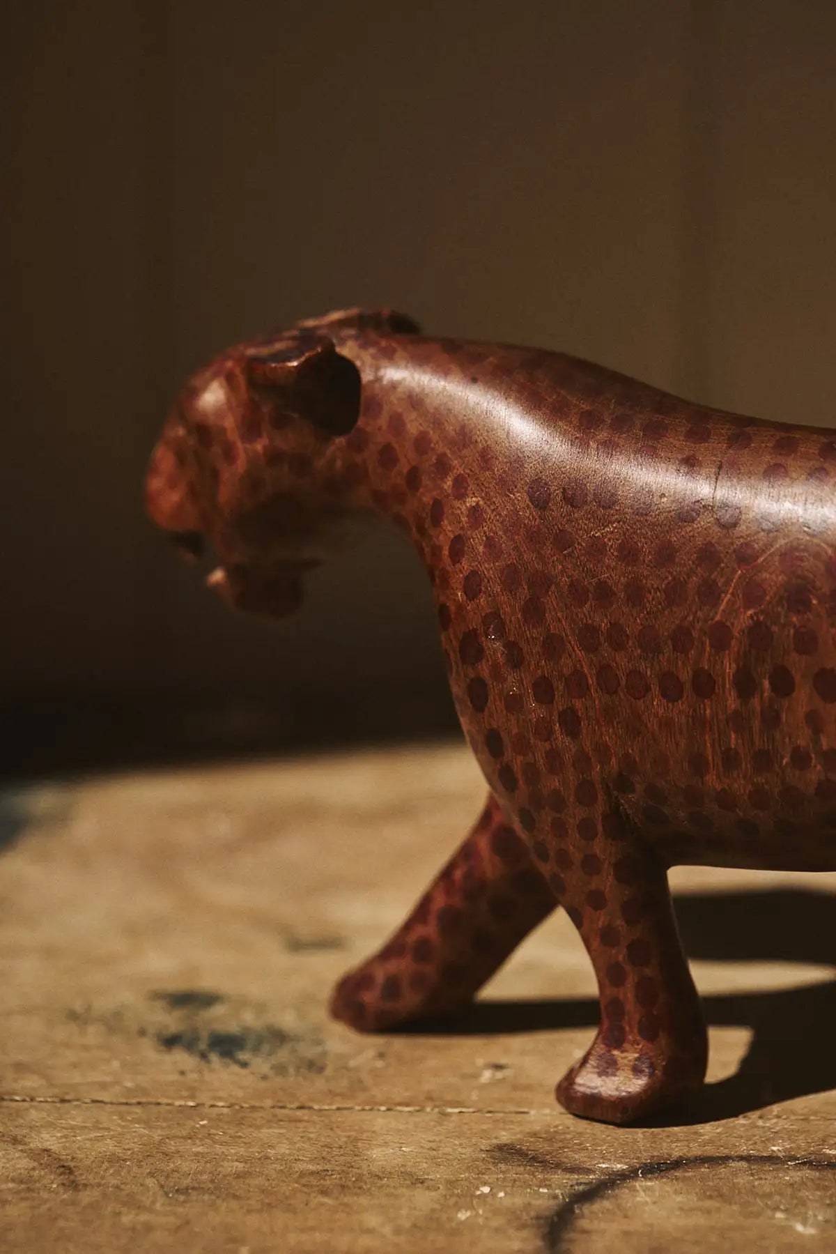 Leopard en bois