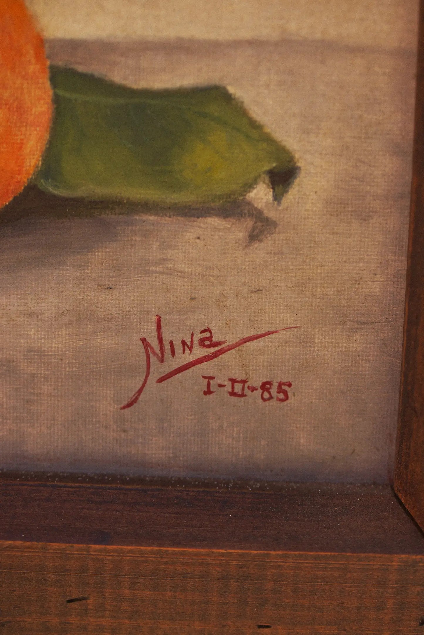 Peinture clémentines encadrée