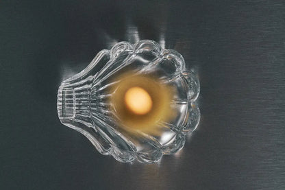 Bougeoir coquillage en verre