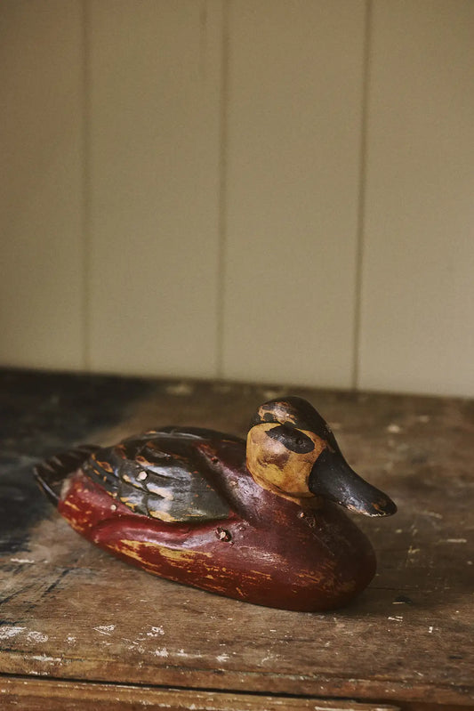 Canard en bois polychrome