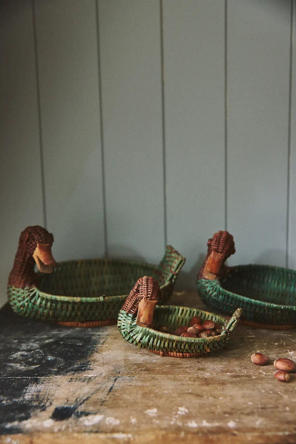 Trio de corbeilles canard