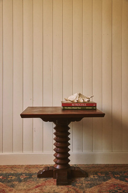 Table en marqueterie damier