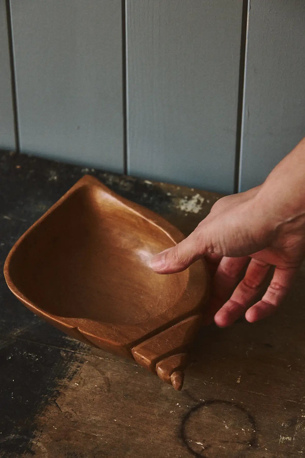Vide poches coquillage en bois