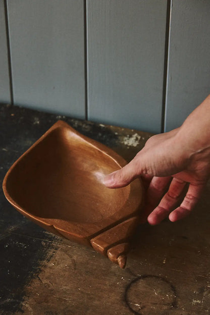 Vide poches coquillage en bois