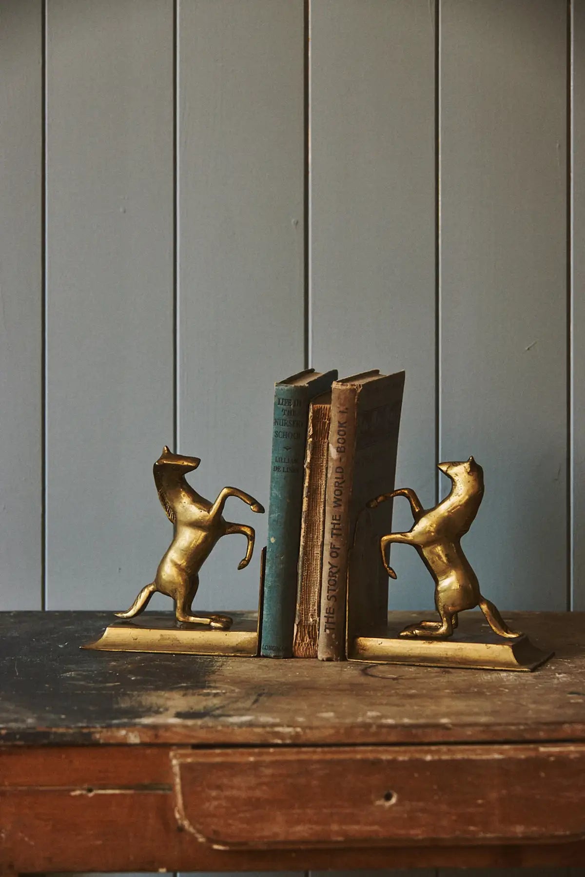 Paire de serre-livres chevaux