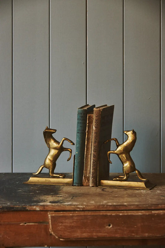 Paire de serre-livres chevaux