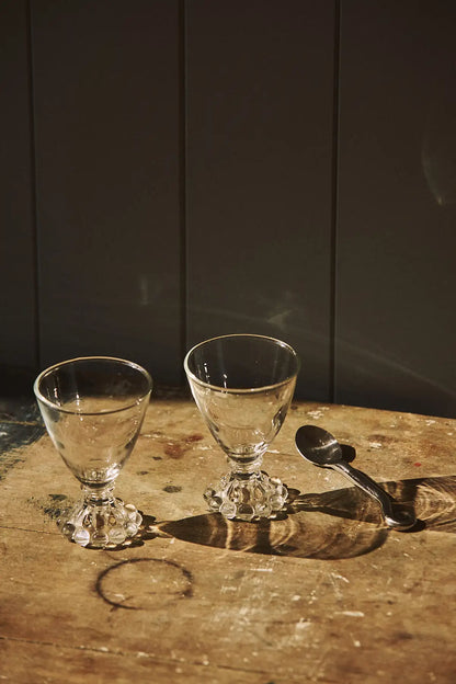 Paire de coupelles en verre