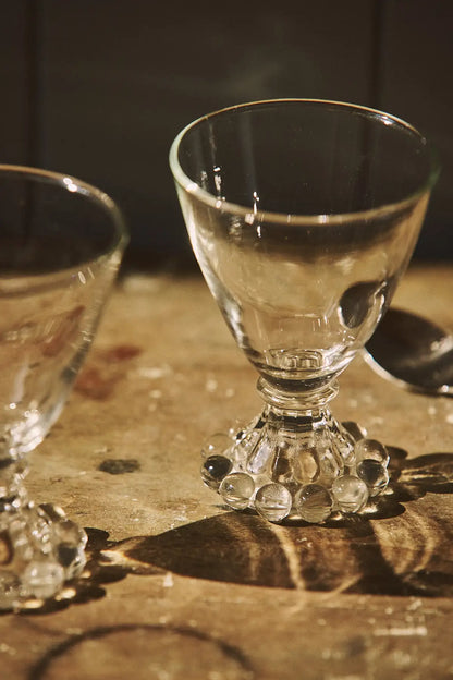 Paire de coupelles en verre