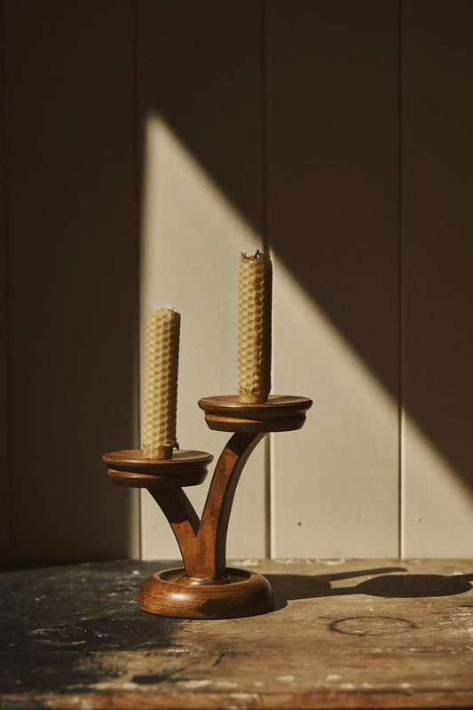 Bougeoir en bois scandinave