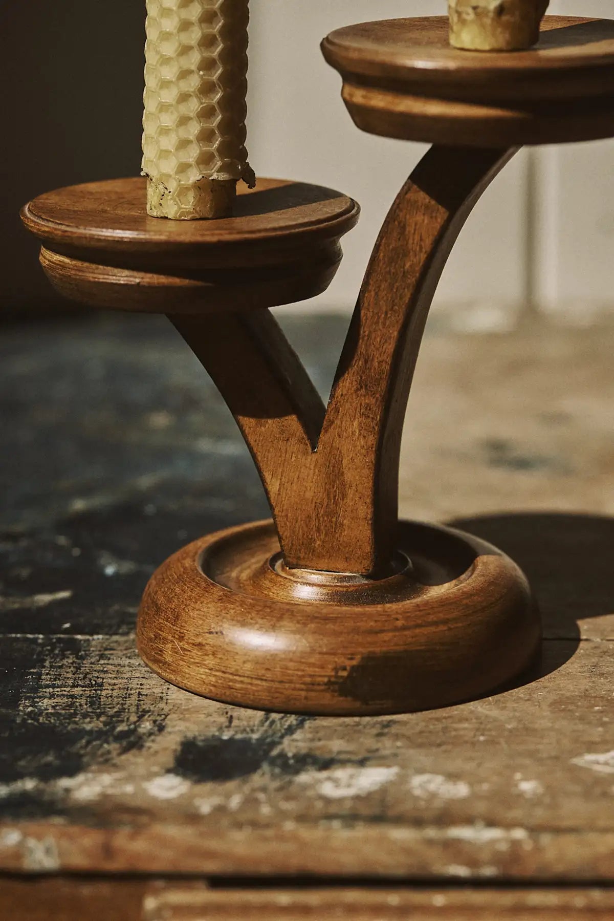 Bougeoir en bois scandinave