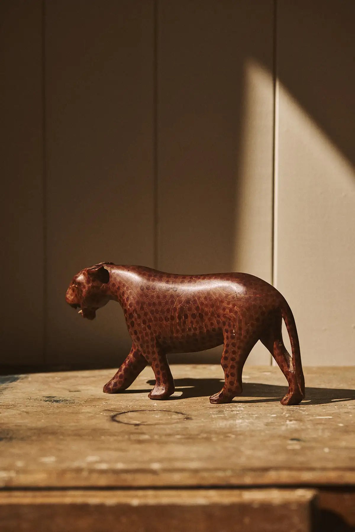 Leopard en bois