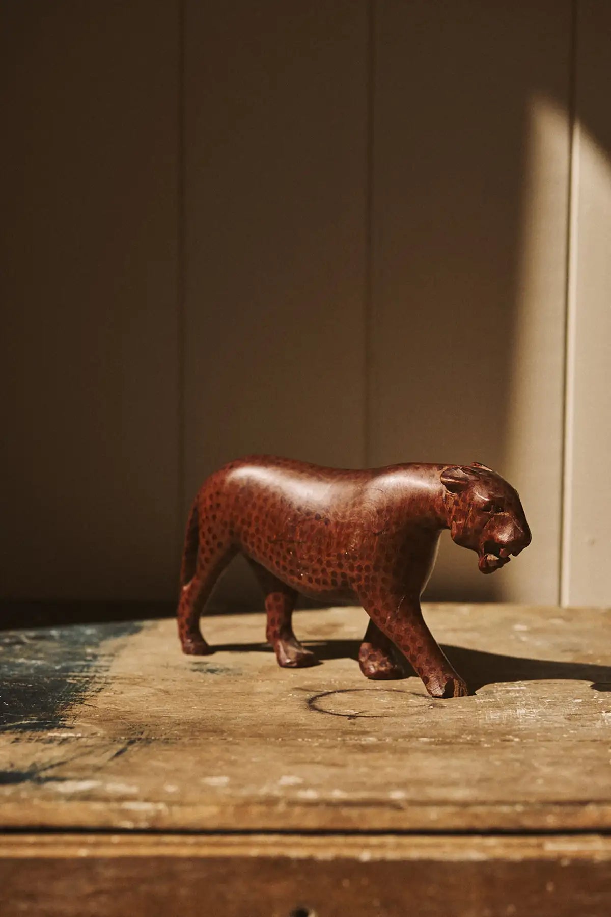 Leopard en bois