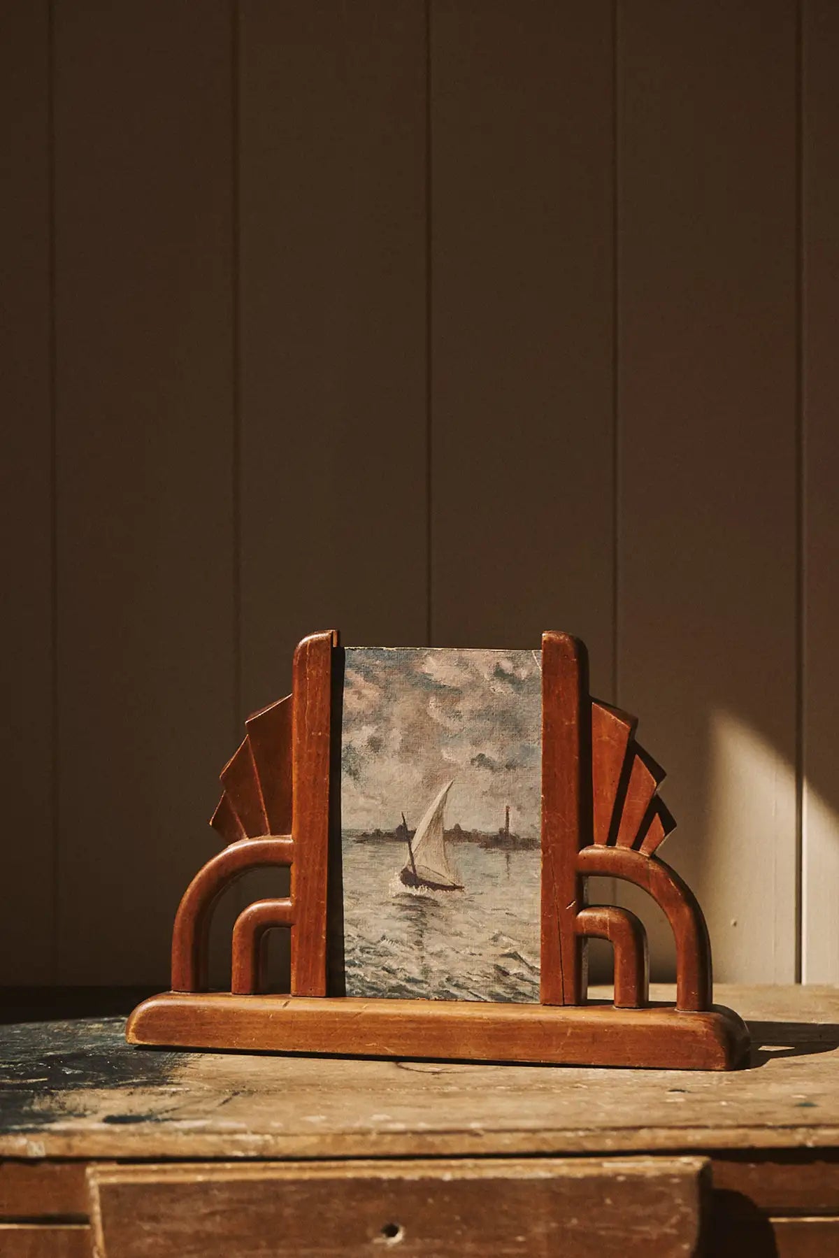 Porte photo en bois art déco