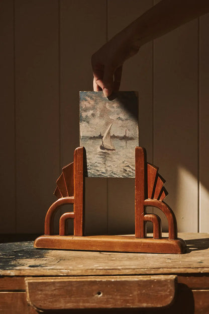 Porte photo en bois art déco