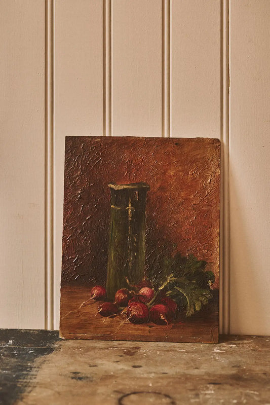 Peinture à l'huile radis