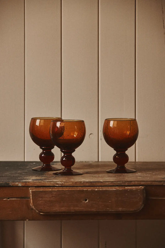 Verres Biot ambrés