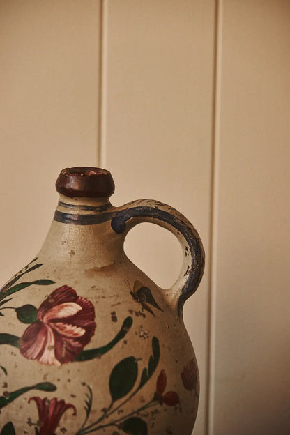 Cruche décorative fleurie