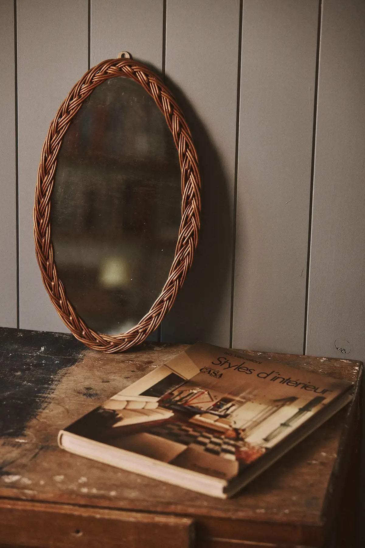 Miroir en osier