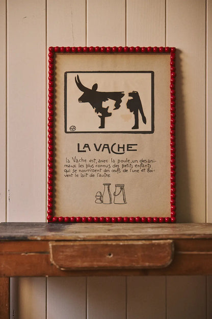 La Vache - illustration encadrée d'André Hellé