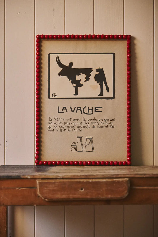 La Vache - illustration encadrée d'André Hellé
