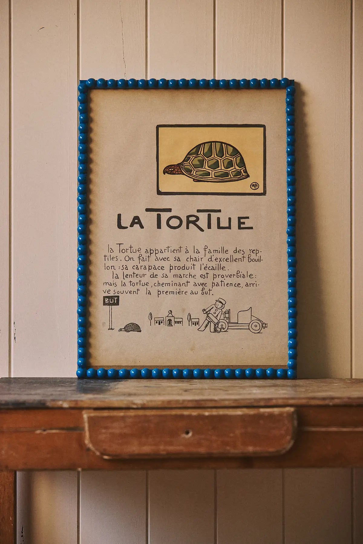 La Tortue - illustration encadrée d'André Hellé