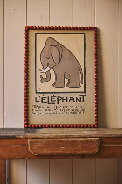 L'Eléphant - illustration encadrée d'André Hellé