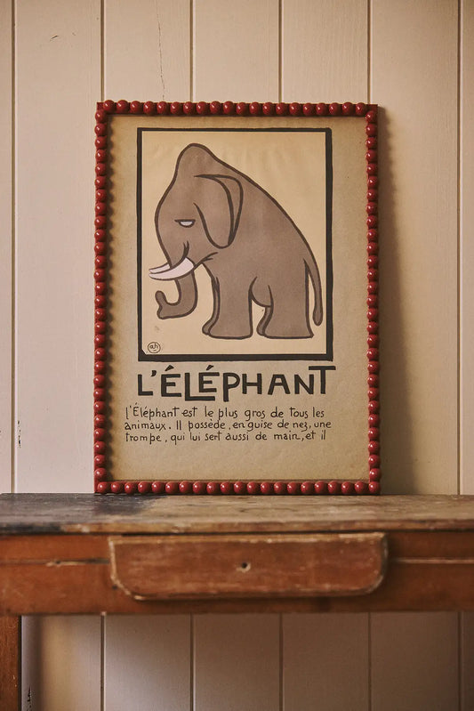 L'Eléphant - illustration encadrée d'André Hellé