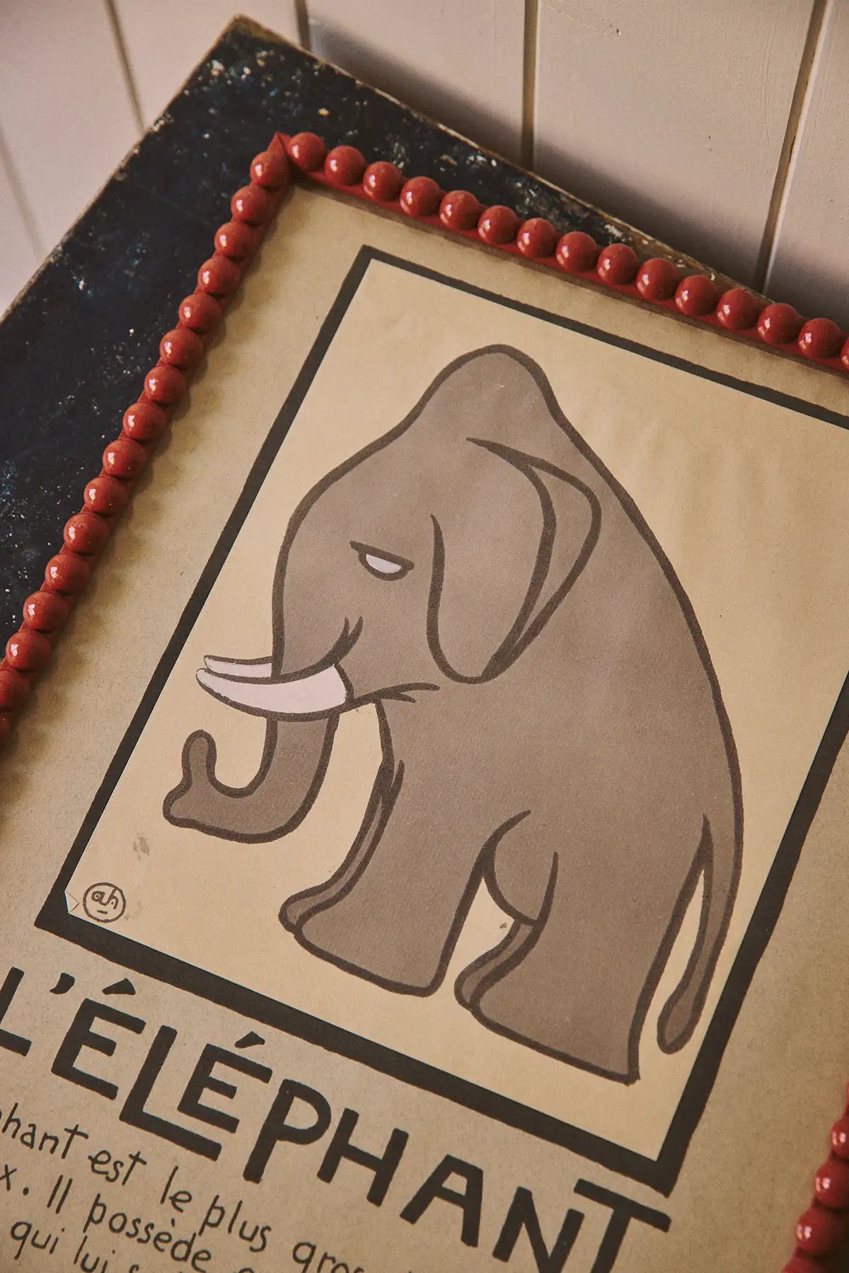 L'Eléphant - illustration encadrée d'André Hellé