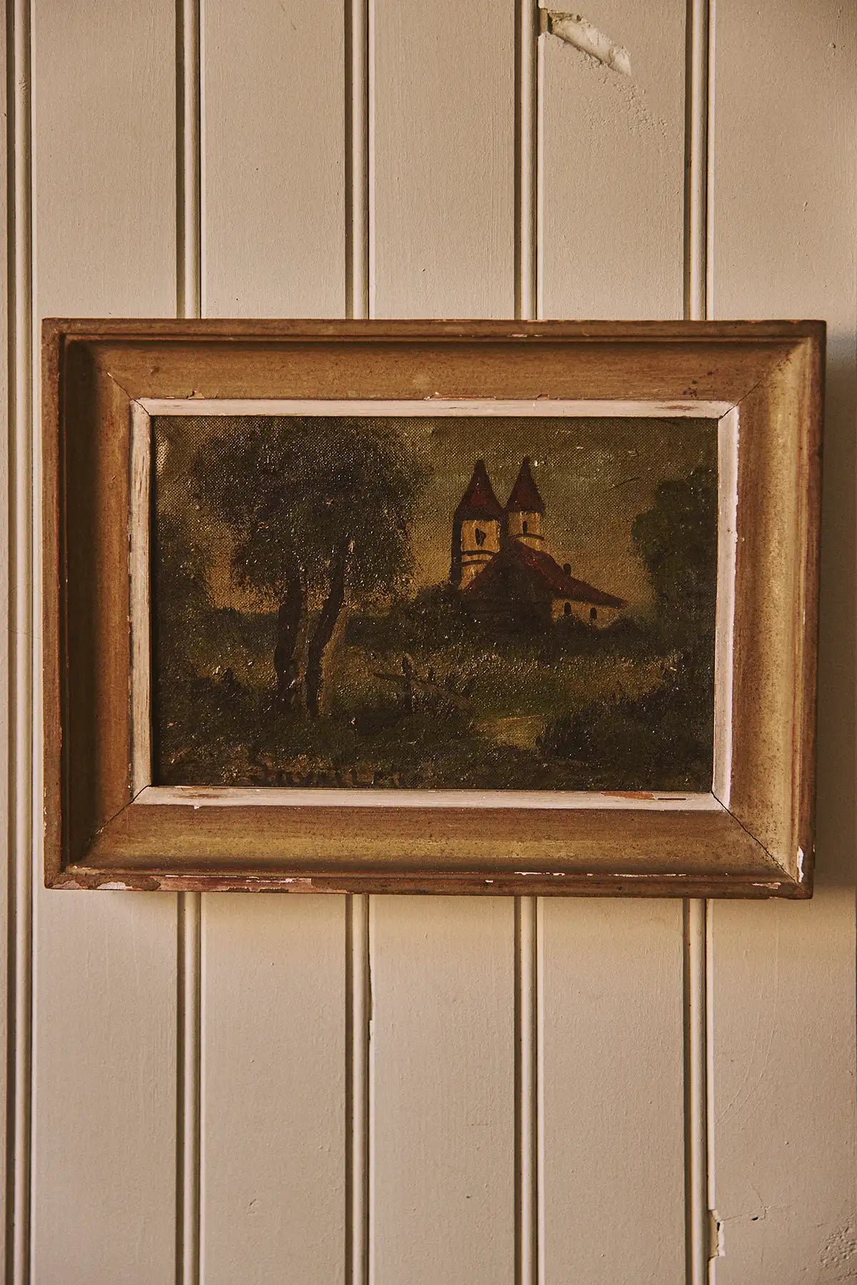 Peinture scène rurale