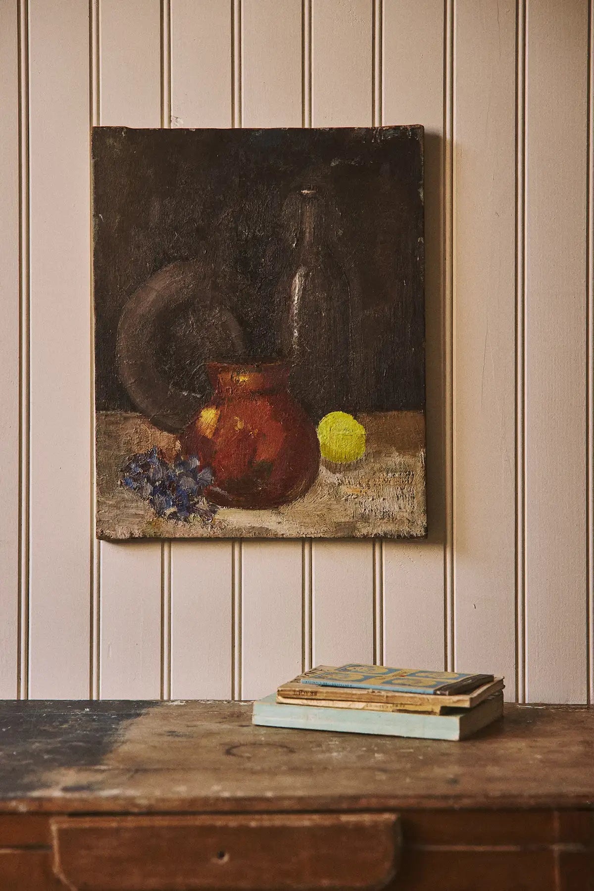 Peinture nature morte au citron