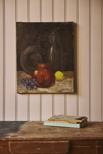 Peinture nature morte au citron