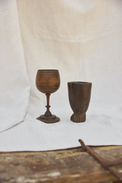 Calices en bois art populaire