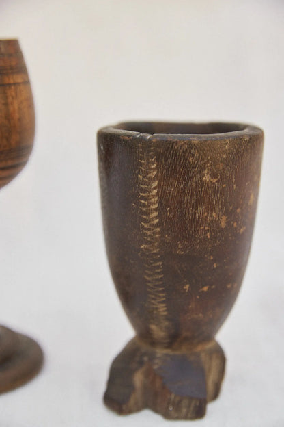 Calices en bois art populaire