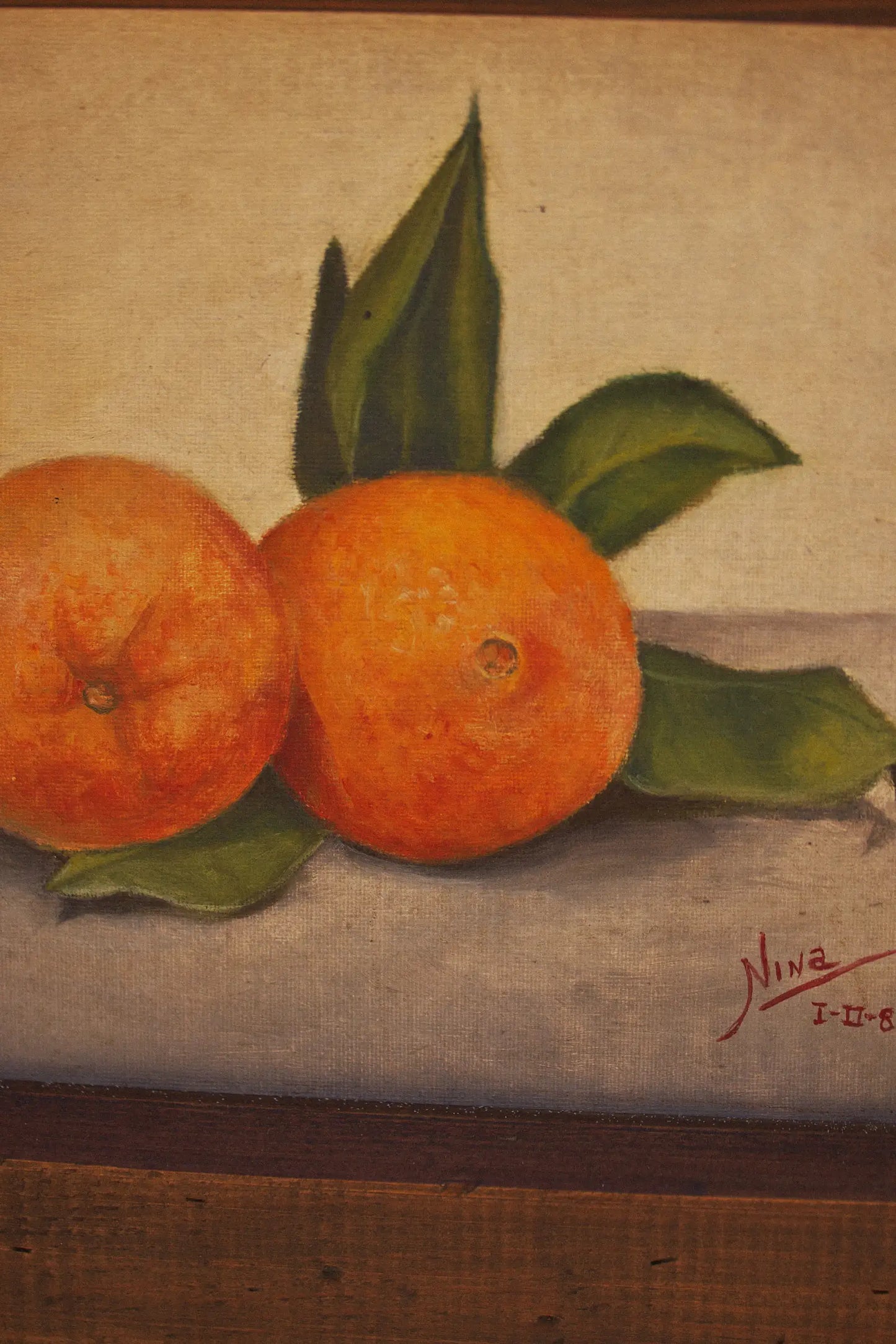 Peinture clémentines encadrée