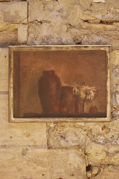 Nature morte florale encadrée