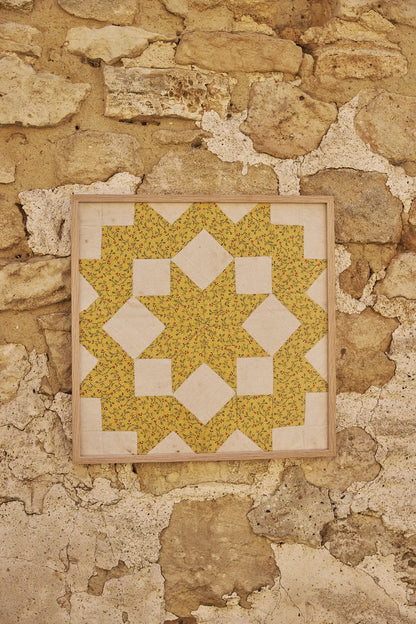 Patchwork vintage américain encadré