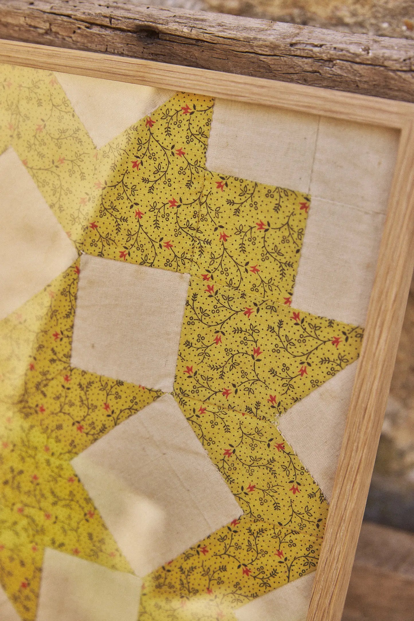 Patchwork vintage américain encadré