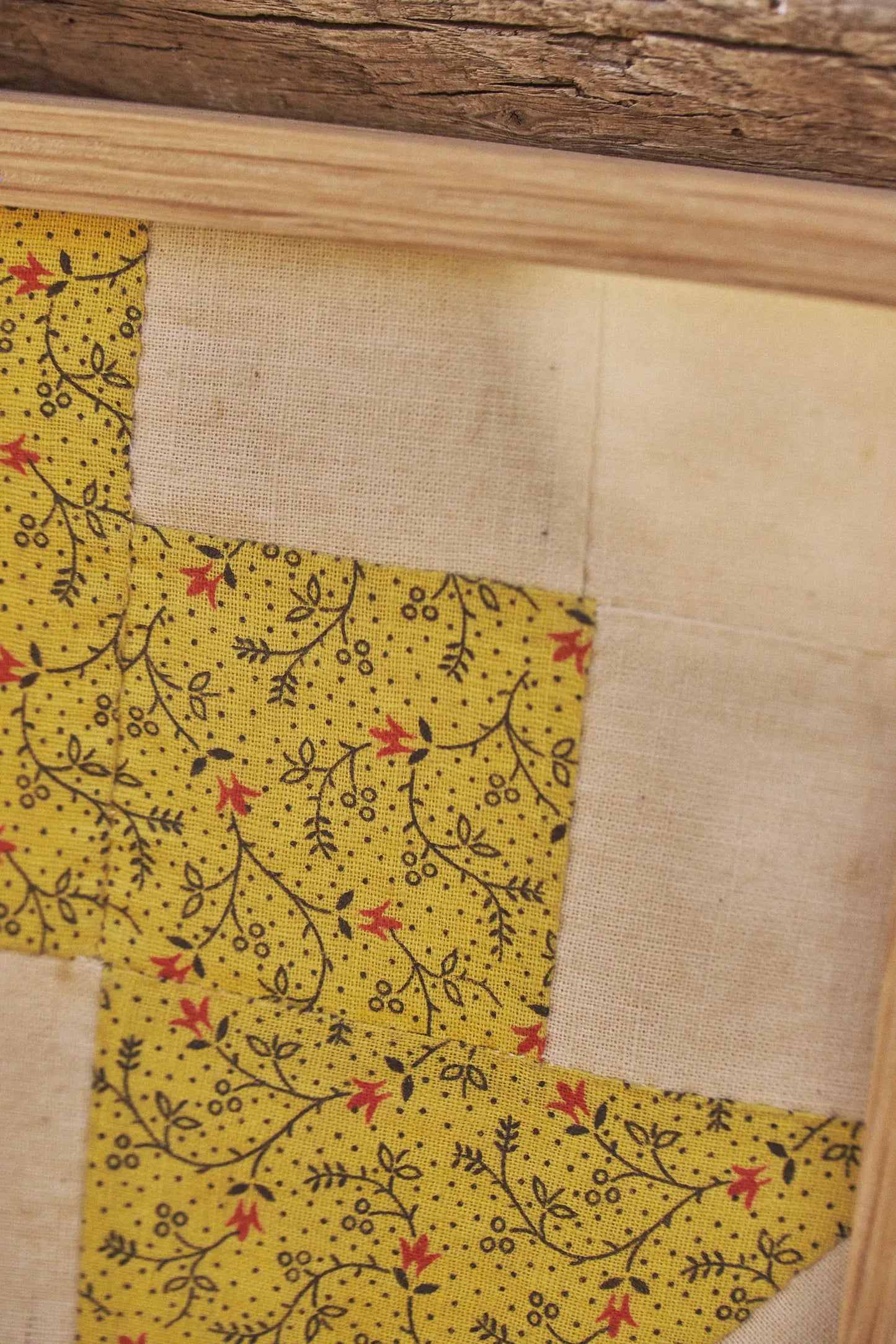 Patchwork vintage américain encadré