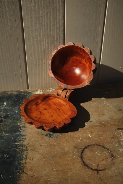 Boite coquillage en bois