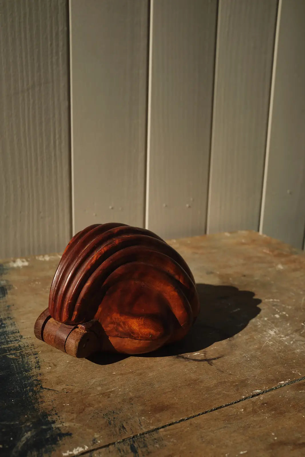 Boite coquillage en bois