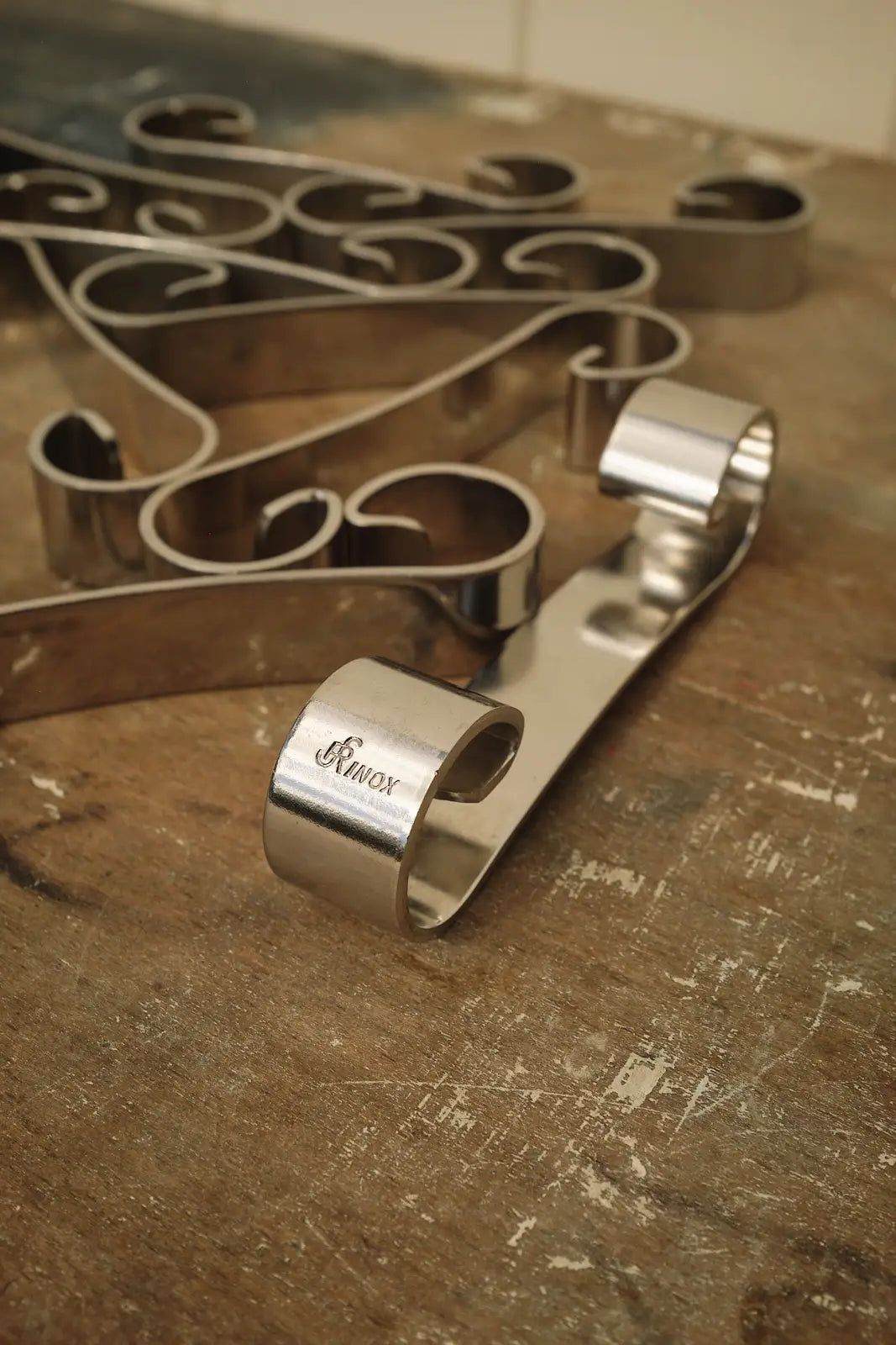 Set de 10 porte couteaux inox