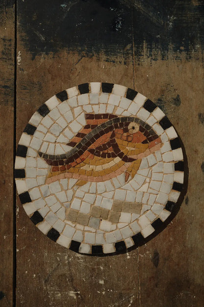 Plaque murale mosaïque poisson