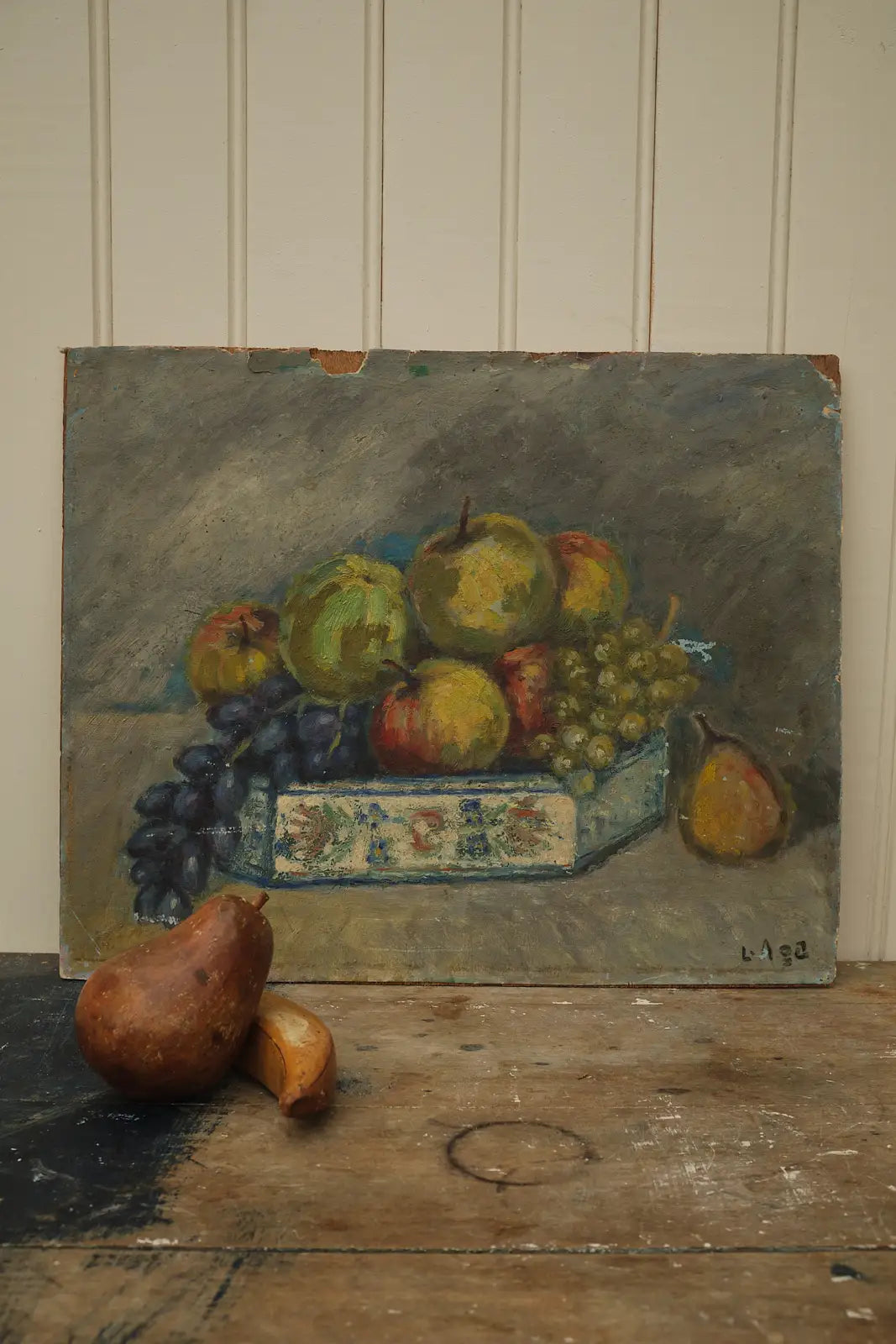 Nature morte aux fruits sur panneau