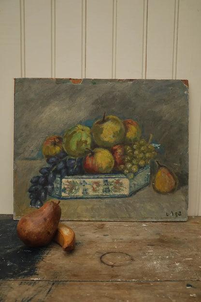 Nature morte aux fruits sur panneau