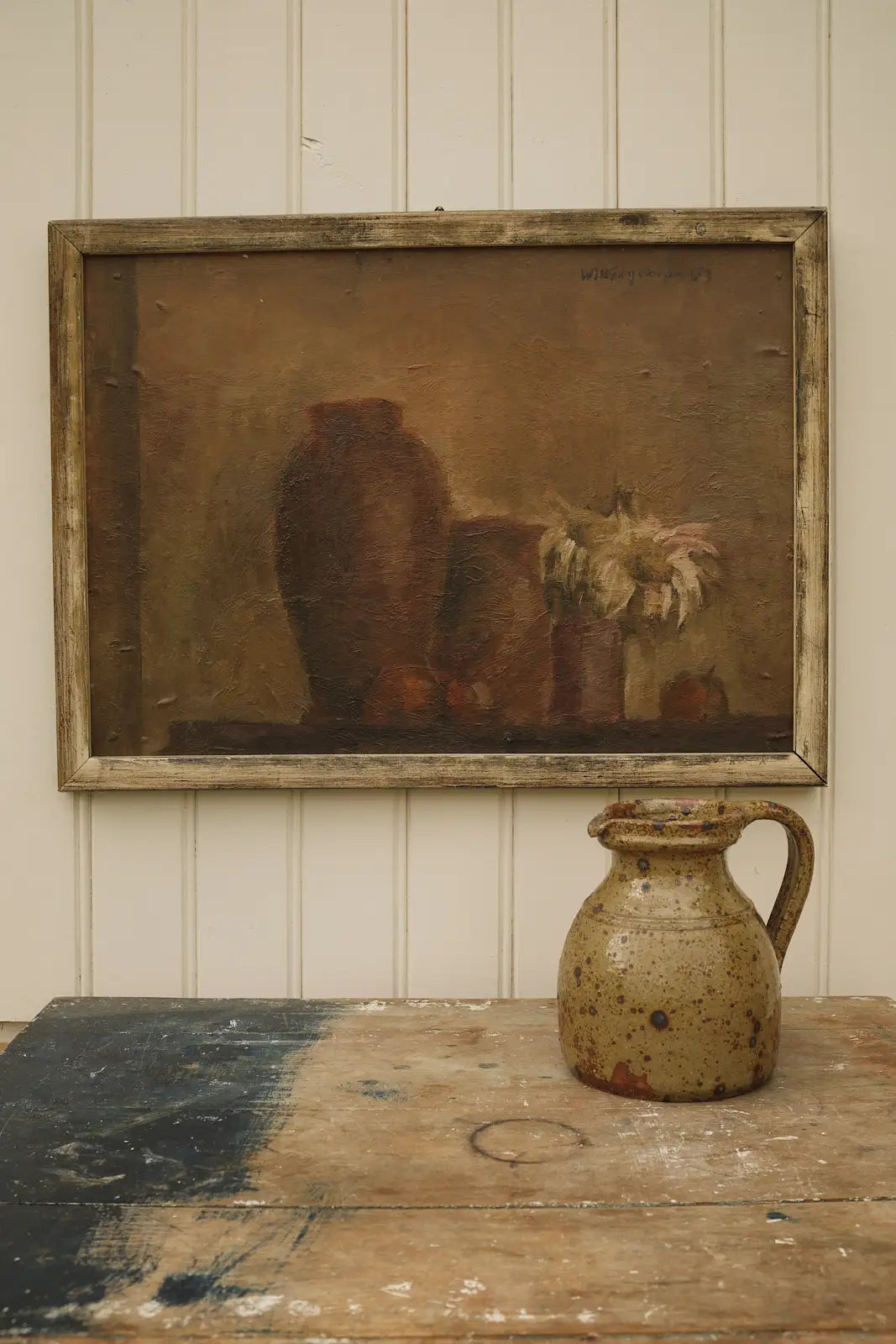 Nature morte florale encadrée
