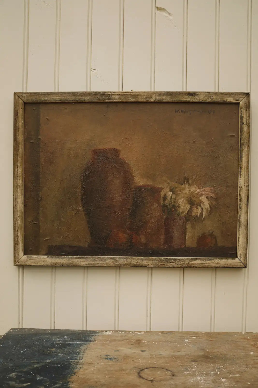 Nature morte florale encadrée