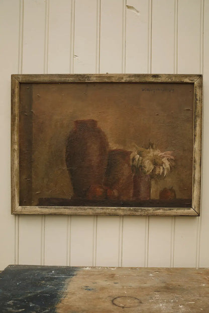 Nature morte florale encadrée