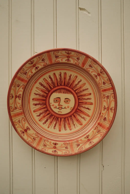 Grand plat soleil décoratif