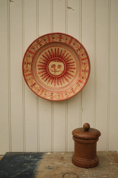 Grand plat soleil décoratif