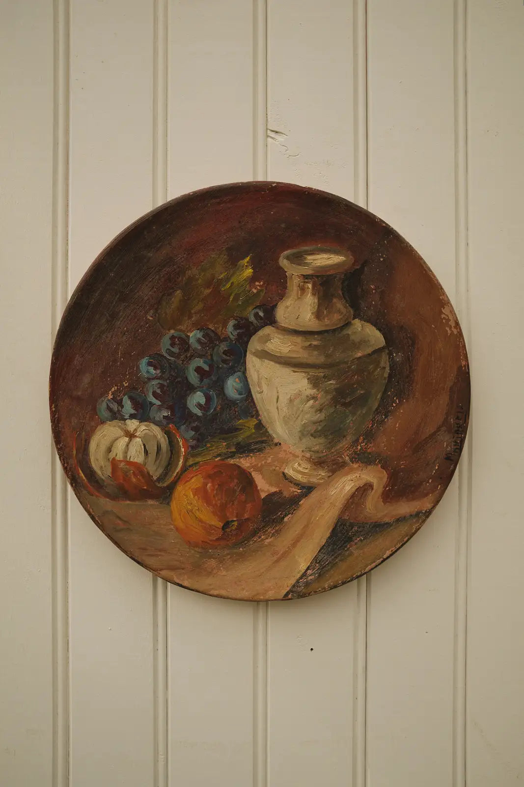 Assiette peinte décorative